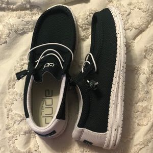 Green and white Hey dudes never worn